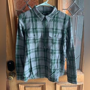 Madewell zipper front pullover shirt